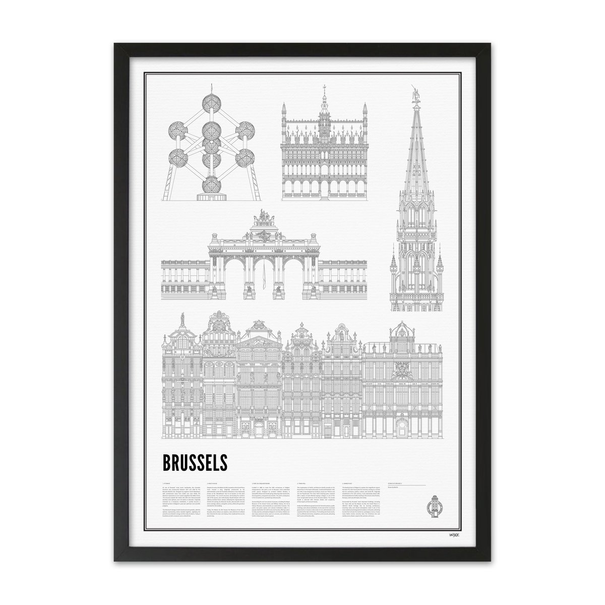 Poster von Iconics of Brussels | WIJCK.